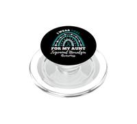 Rainbow I Wear Teal Aunt Trigeminal Neuralgia Awareness PopSockets PopGrip for MagSafe