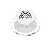 Rainbow I Wear White For My Husband Lung Cancer Awareness PopSockets PopGrip for MagSafe