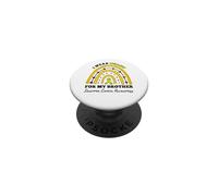 Rainbow I Wear Yellow Brother Sarcoma Cancer Awareness PopSockets Adhesive PopGrip