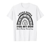 Rainbow I Wear Zebra for My Son Rare Disease Awareness Value Graphic T-Shirt