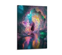 Rainbow Ice Cave Wall Art, Dazzling Print, Nature Poster, Spectacular Canvas Picture Poster Decorative Painting Canvas Wall Posters And Art Picture Print Modern Family Bedroom Decor Posters 24x36inch(