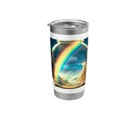 Rainbow in a Jar - River Valley Dall-E AI Art Stainless Steel Insulated Tumbler