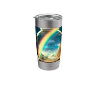 Rainbow in a Jar - River Valley Dall-E AI Art Stainless Steel Insulated Tumbler