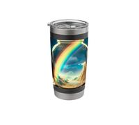 Rainbow in a Jar - River Valley Dall-E AI Art Stainless Steel Insulated Tumbler