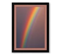 Rainbow in Storm Minimalist Framed Wall Art Print A1 (84.1×59.4cm) Black, Wall Decor for Living Room, Bedroom, Office & Home, Ready to Hang, Art Gift