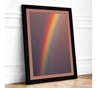 Rainbow in Storm Minimalist Framed Wall Art Print A3 (42×29.7cm) Black, Wall Decor for Living Room, Bedroom, Office & Home, Ready to Hang, Art Gift