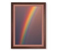 Rainbow in Storm Minimalist Framed Wall Art Print A3 (42×29.7cm) Walnut, Wall Decor for Living Room, Bedroom, Office & Home, Ready to Hang, Art Gift