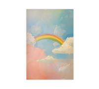 Rainbow in The Clouds Canvas Poster Bedroom Decor Landscape Office Room Decor Gift 24x36inch(60x90cm)