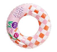 Rainbow Inflatable Swimming Ring Beach Swimming Party Ring Outdoor Water Toy for Travel or Outdoor Use