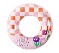Rainbow Inflatable Swimming Ring Beach Swimming Party Ring Outdoor Water Toys for Travel and Outdoor Use Beach Swimming Ring