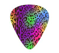 Rainbow Jaguar Skin,12 Pcs Guitar Pick,3 Different Thickness Plectrums for Acoustic Guitar Bass Ukulele (0.46mm 0.96mm 0.71mm)