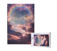 Rainbow Jigsaw Puzzles for Adults 500, Landscape Large Wooden Puzzles for Adults, Funny/Difficult/Impossible/Challenging Decompression Games, As a Birthday for Women/Men 2T-1722
