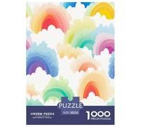 Rainbow Jigsaw Puzzles Puzzle for Adults Kids. 1000 Piece Whimsical Challenge Toy Educational Game Home Decoration for Educational Games Gifts 38x26cm/1000pcs