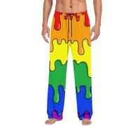 Rainbow Jogging Bottoms Men Women LGBT Gay Pride Trousers Rainbow Flag Sports Trousers Baggy Leisure Trousers Training Trousers Fitness Yoga Trousers Hawaiian Beach Trousers Hip Hop Streetwear Yoga