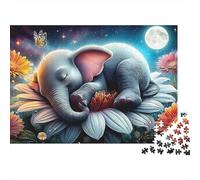 Rainbow Jungle 1000 Piece Jigsaw Moonlit Elephant Puzzles for Adults And Kids Age 12 Years Up Challenging & Brainteasing Puzzle Game for The Whole for Women Gifts for Men52x38cm/1000pcs