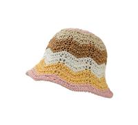 Rainbow Kids Crochet Bucket Hat Lightweight Summer Sun Hat for Toddlers Children