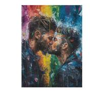 Rainbow Kiss Jigsaw Puzzle for Adults, 500 PCS