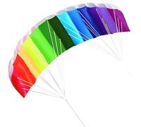 Rainbow Kite,Soft Stunt Sport Parafoil Kite 1.4M,30M/100FT Rope Dual Line | Sport Kites,Outdoor Seaside Beach Toy