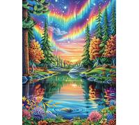 Rainbow Lake Landscape 1000 Piece Count Premium Jigsaw Puzzle Fantástico Cuento De Hadas Animal For Adults Teens 14+ Concentration Training Indoor Game Family Game Night Creativity Gift Giving 1000 P