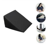 RAINBOW Large Orthopedic Wedge Pillow for Adults, Acid Reflux, Reduce Snoring Back Neck Leg Pain Heartburn, Premium Foam with Washable Quilted Cover - Maternity & Pregnancy Support (Black)