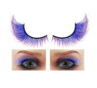 Rainbow Lashes, Fake Colored Lash Extensions, Long Volume Eye Makeup Cosmetics for Wedding Pride Party Halloweens Beginners Stage Use