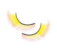 Rainbow Lashes,False Colorful Lashes - Reusable Eye Makeup Supplies for Beginners Stage Wedding Halloweens Cosplay Pride