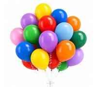 Rainbow Latex Balloons Bright Multicolour Latex Party Balloons set for Birthday Rainbow Party Wedding Anniversaries Celebrations Graduations Decorations