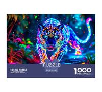 Rainbow Leopard Jigsaw Puzzle 1000 Pieces for Adults Family Kids Teens Play Creative Brain Exercise 70x50cm/1000pcs