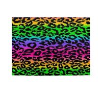 Rainbow Leopard Print,500 Pieces Puzzles for Adults-Wooden Jigsaw Puzzle for Adults Elderly