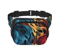 Rainbow Leopard Print Fanny Pack Adjustable Crossbody Bag Large Waist Bag Travel Belt Bag Unisex Bum Bag