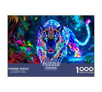 Rainbow Leopard Puzzle 1000 Pieces Adults Teens Fun Relaxing Game Gift Sturdy Eco-Friendly 38x26cm/1000pcs