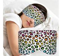 Rainbow Leopard, Sleep Mask for Home Travel, Full Eye Covers Light Blocking Eye Mask Sleep Eye and Ear Muffs