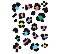Rainbow Leopard spot Wall Stickers, Bedroom Wall Stickers, Fun Wall Stickers, Animal Print Wall Stickers (240 Spots (A4 x 12))