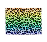 Rainbow Leopard Spotted Fur Pattern,500 Pieces Puzzles for Adults-Wooden Jigsaw Puzzle for Adults Elderly