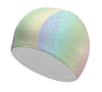 Rainbow Leopard Texture Swim Cap for Womens and Mens High Elasticity Non-Slip Swimming Cap Fit Long/Short Hair