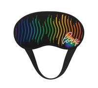 Rainbow LGBT Composite Cloth Black Edge Eye Mask Men and Women with Elastic Band