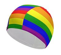 Rainbow LGBT Pride Flag Unisex Swim Cap Waterproof Swimming Hat For Long And Short Hair Bathing Cap For Men Women