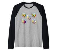 Rainbow LGBTQ Bees Pride Flags Queer Identity Raglan Baseball Tee