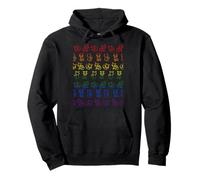 Rainbow LGBTQ Flag And Gay Foxes Pattern Pride Pullover Hoodie