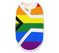 Rainbow LGBTQ Flag South African Breathable Dog Shirts Clothes Printed Sleeveless Vest Soft Summer Tank Top for Small Medium Large Pet