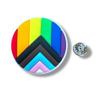 Rainbow LGBTQ Progress Pride 3D Enamel Pin Badge, Decorative Pride Flag Design (5)