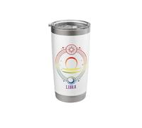 Rainbow Libra Zodiac LGBT September October Birthday Stars Stainless Steel Insulated Tumbler