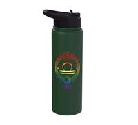 Rainbow Libra Zodiac LGBT September October Birthday Stars Stainless Steel Insulated Water Bottle