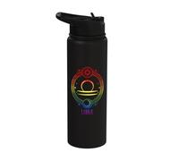 Rainbow Libra Zodiac LGBT September October Birthday Stars Stainless Steel Insulated Water Bottle