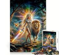 Rainbow Light Warrior Jigsaw Puzzle for Adults 1000 Pieces Mind Puzzle Calm Pastime Image Assembly Lovely Present (50x75cm)