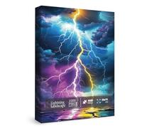 Rainbow Lightning Landscape Puzzles for Adults 1000 Pieces, Mystery Nature Scenic Jigsaw Puzzles, Colorful Weather Art Puzzles
