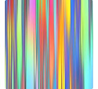 Rainbow Lines - Glass Worktop Saver - by Pearl Glass (40 x 40cm Square)