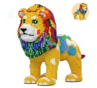 Rainbow Lion Micro Building Blocks Set, 3D Animal Model Construction Kit with 18888 Mini Bricks, Collectible Home Decor Gift