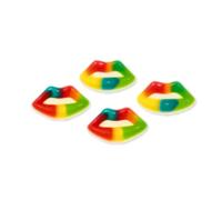 Rainbow Lip Shape Gummy Sweets With A Foam Back - 1KG Bag - Pride Sweets - Gluten Free - Halal - Multicoulored