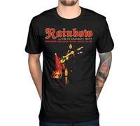 Rainbow Live in Men T Shirt English Rock Band Ritchie Blackmore Black